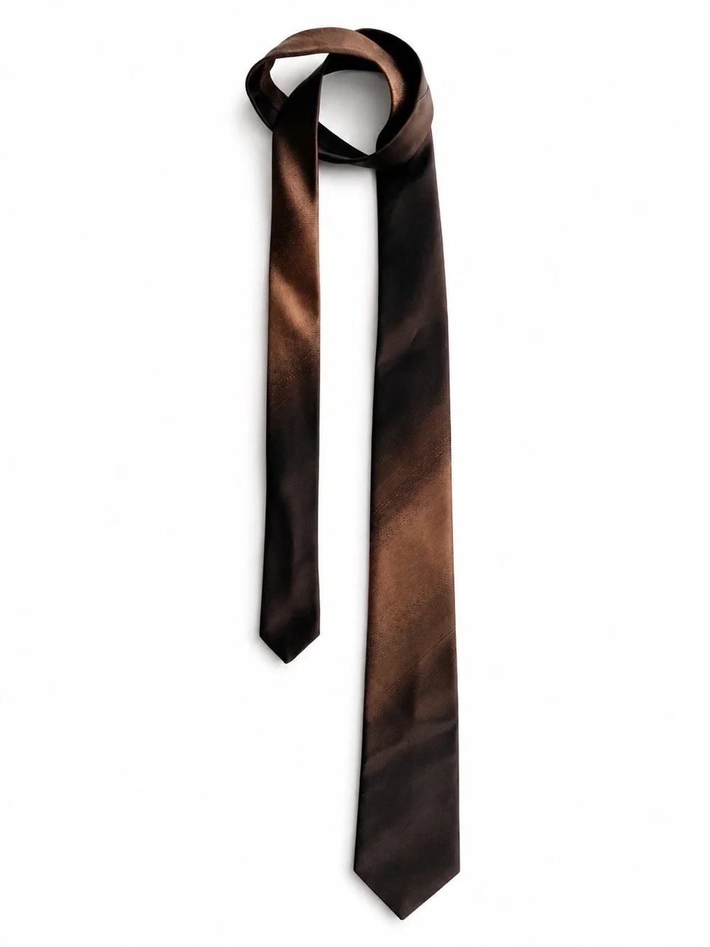 Jean Patou Vintage Brown Gradient Skinny Tie